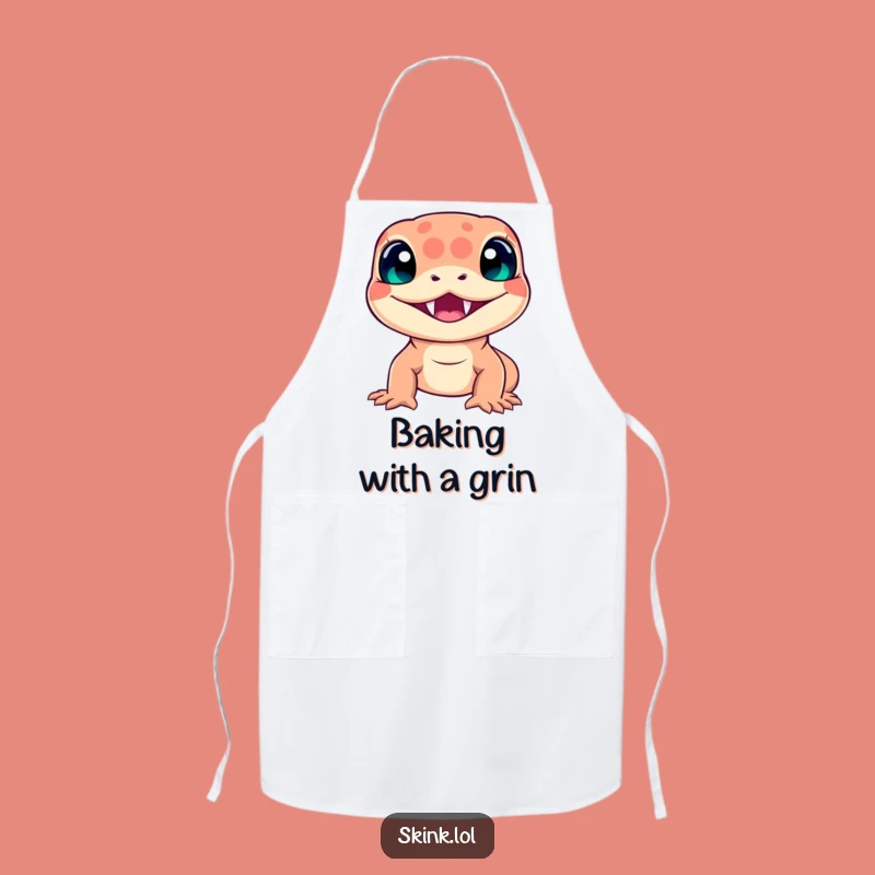 Funny Skink Chef Apron: Cook with a Smile! Hilarious Reptile Kitchen Gear!
