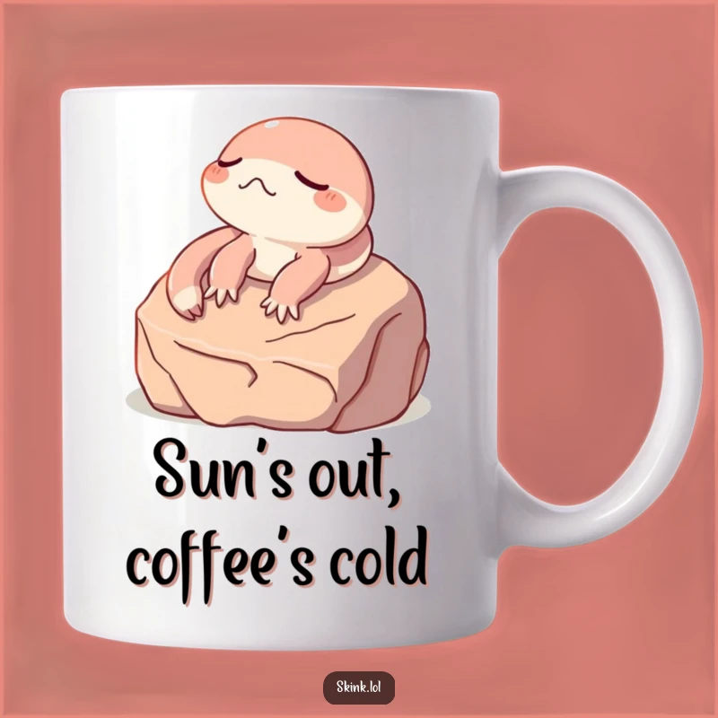 Funny Skink Relaxation Mug: Hilarious Sunbather Gift for Chilled Vibes!