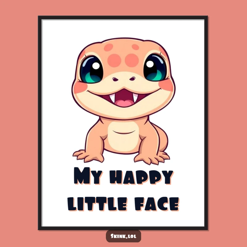 Funny Skink Digital Art: Instant Hilarious Reptile Decor for Your Walls!