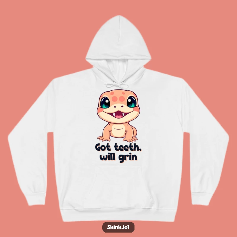 Cozy Funny Skink Hoodie: Snuggle Up with This Hilarious Reptile Friend!