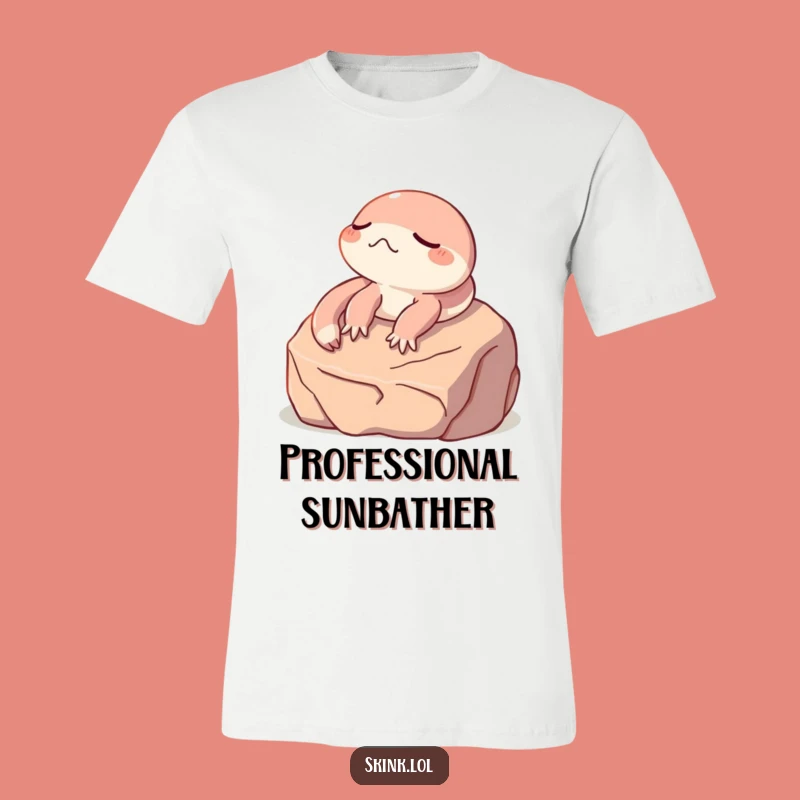 Funny Skink Sunbathing Tee: Wear Your Relaxation with This Hilarious Shirt!