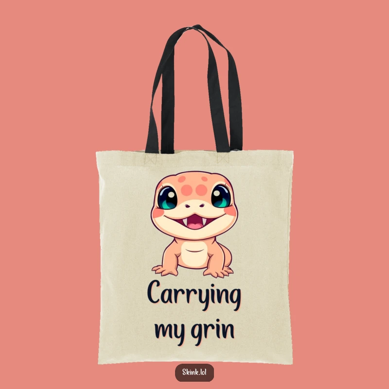Funny Skink Tote Bag: Carry Your Cheer with This Hilarious Reptile Accessory!
